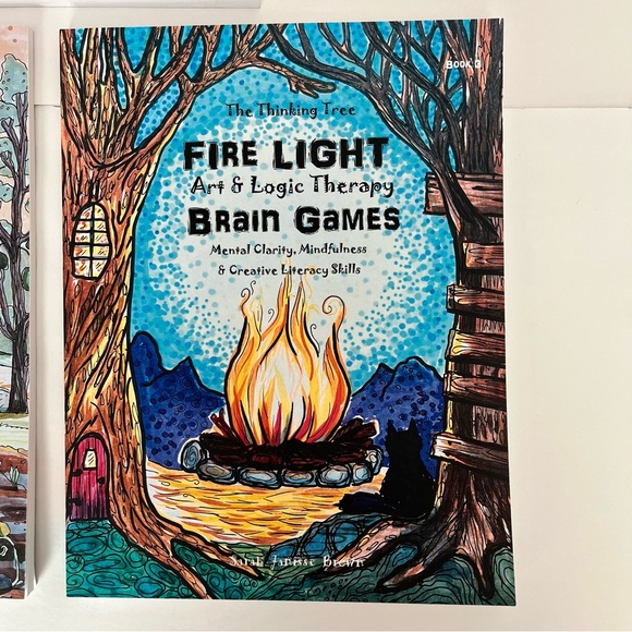 New Thinking Tree Art & Logic Brain Games Workbook Wind Rain Fire Light Morning - Picture 3 of 10